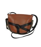 ロエベ LOEWE GATE BAG ゲートバッグ スモール ショルダーバッグ レザー ツイード 茶 ブラウン