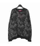 シュプリーム SUPREME 19AW Scatter Text Crewneck スキャッターテキスト クルーネック スウェット トレーナー L ブラック 黒