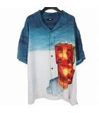 ステューシー STUSSY 開襟 オープンカラーシャツ アロハシャツ 半袖 シャツ ダイス グラフィック XL