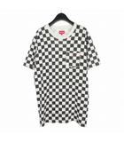 シュプリーム SUPREME 17SS Pocket Tee Checker ポケット Tシャツ チェッカー ブロックチェック カットソー M ホワイト×ブラック
