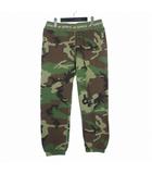シュプリーム SUPREME 15AW Logo Rib Sweatpant ロゴリブスウェットパンツ ウッドランドカモフラージュ柄 迷彩柄 M マルチカラー