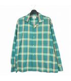 セントマイケル SAINTMICHAEL × ラストマン LASTMAN  LM_CHECK SHIRT オープンカラー 開襟 チェック シャツ 長袖 L  グリーン 緑 SM-HR8-0000-C31