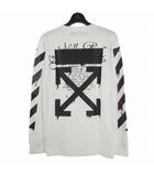 20SS ヴァージルアブロー 本人期 ドリップアロー ロングスリーブ Tシャツ カットソー 長袖 S  白 ホワイト OMAB001R20185005