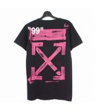19SS ヴァージルアブロー 本人期 ステンシル ダイアゴナル Stencil Diagonals Tシャツ カットソー 半袖 M 黒 ブラック OMAA027R19185015