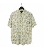 20周年記念サープラスライン 20TH SURPLUS Design ヴィンテージ 総柄デザインシャツ 半袖 M ベージュ