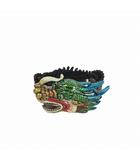 グッチ GUCCI ミケーレ期 Dragon Buckle Leather Belt ドラゴンバックル レザーベルト 90・36 ブラック 黒 525040