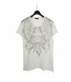 ゴア goa Y2K 00s  スカル×ネイティブ柄 プリント Tシャツ クルーネック カットソー 半袖 M 白 ホワイト 35611060