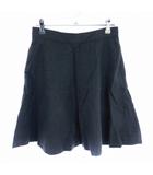 アーバンリサーチ ドアーズ URBAN RESEARCH DOORS スカート フレア ミニ バックファスナー 薄手 ウール 無地 36 グレー ボトムス /T2