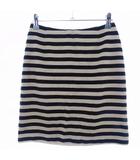 クリアインプレッション CLEAR IMPRESSION タイトスカート ミニ バックファスナー 薄手 ボーダー 1 ベージュ 黒 ブラック ボトムス /T2