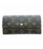 ルイヴィトン LOUIS VUITTON 長財布 モノグラム ポシェット ポルト モネ クレディ M61724 茶 ブラウン 小物 ウォレット /YA ☆AA★