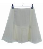 B&Y ユナイテッドアローズ BEAUTY&YOUTH ビューティー&ユース フレアスカート ミニ バックファスナー コットン 無地 S 白 ホワイト ボトムス /T2