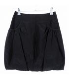 ミニマム MINIMUM バルーンスカート タイト ミニ バックファスナー 無地 2 黒 ブラック ボトムス
