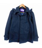 ノースフェイス パープルレーベル THE NORTH FACE PURPLE LABEL ゴアテックス GORE-TEX ステンカラーコート ショート フード 長袖 比翼ボタン NP1701N コットン チェック 紺 ネイビー アウター /YA