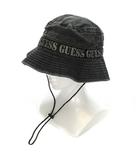 19年 GUESSx88RISING GUE88RISING サファリハット バケットハット 帽子 コットン ロゴ テープ ONE 黒 ブラック 小物 バケハ