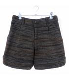 ラレグロ LALLEGRO ショーパン パンツ ショート ジップフライ ボーダー 38 茶 ブラウン ボトムス /T2