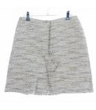 アドーア ADORE タイトスカート ミニ バックファスナー ツイード 38 グレー ボトムス /T2
