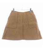 レイビームス Ray Beams The Way of Chic 台形スカート ミニ バックファスナー ウール 無地 0 茶 ブラウン ボトムス /T2