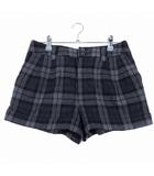 ギルドプライム GUILD PRIME ショーパン パンツ ショート タック ジップフライ ウール チェック 36 グレー ボトムス /T2