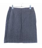 フリークスストア FREAKS STORE タイトスカート ミニ バックファスナー ウール ストライプ S グレー ボトムス /T2