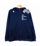 デサント DESCENTE Move Sport ヒートナビ ACTIVE SUITS フルジップパーカー ジャケット 長袖 裏起毛 プリント L 紺 ネイビー DMMOJF24 アウター