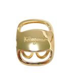 サルヴァトーレフェラガモ Salvatore Ferragamo ヴァラ スカーフリング ロゴ ゴールドカラー 小物 アクセサリー