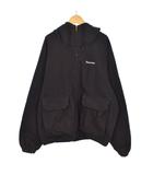 シュプリーム SUPREME 22SS Cotton Hooded Jacket コットンフーデッドジャケット パーカー ジップアップ M 黒 ブラック ☆AA★
