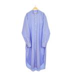 ベッドフォード BED J.W. FORD 23SS ロングシャツ 長袖 バンドカラー 2 青 ブルー 23SS-B-BL04