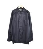 サルバム sulvam ショルダーカッティング長袖シャツ L 黒 ブラック SP-B01-001
