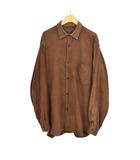 コモリ COMOLI 21AW スエードコモリシャツ 長袖 レザー 2 茶 ブラウン U03-01014
