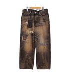 25SS SAVAGE DENIM DP WIDE PANTS サベージ デニムパンツ ジーンズ S 黒 ブラック 251XBNH-PTM07