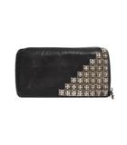 クロムハーツ CHROME HEARTS REC F ZIP ゼロピラミッド コーナー 長財布 ロングウォレット レザー 黒 ブラック ☆AA★