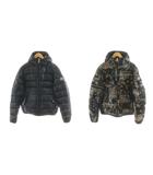 モンクレール MONCLER FREVILLE ダウンジャケット フード ペイズリー柄 ロゴ ワッペン リバーシブル アウター 2 ピンク 紺 ネイビー /AN4