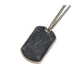 ルイヴィトン LOUIS VUITTON モノグラムエクリプス コリエ プラーク ドッグタグ ロケットペンダント ネックレス チェーン シルバー色 黒 ブラック M63640 /AN2