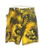 プラダ PRADA バミューダショーツ ショートパンツ ハーフパンツ フラワープリント 48 黄 イエロー SPG32 /AN63 ☆AA★