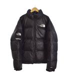 ザノースフェイス THE NORTH FACE シュプリーム Supreme 17AW Leather Nuptse Jacket レザー ヌプシ ダウンジャケット M 黒 ブラック ND91702I ☆AA★