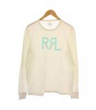 ダブルアールエル RRL RALPH LAUREN Tシャツ カットソー 長袖 クルーネック プリント M 白 /BM