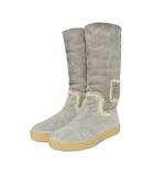 シャネル CHANEL スポーツライン ムートンブーツ スエード ココマーク 36 グレー G26539 ☆AA★