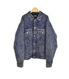 バレンシアガ BALENCIAGA 19AW フェイクシアリング デニムジャケット 内ボア 44 インディゴ 583230