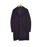 ラルディーニ LARDINI チェスターコート ステンカラー ウール 46 紺 ネイビー