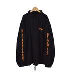バレンシアガ BALENCIAGA 22SS メタルロゴ ウィンドブレーカー ナイロン トラックジャケット ブルゾン 48 黒 ブラック 698831 ☆AA★
