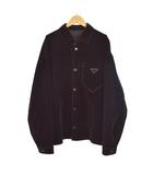 23AW トライアングルロゴ ベルベット ジャケット M 茶 ブラウン SC657 S231 12HO ☆AA★