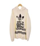 グッチ GUCCI アディダス adidas 22AW ロゴ スウェット プルオーバー パーカー フーディー M 白 ホワイト 717427 ☆AA★