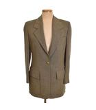 グッチ GUCCI テーラードジャケット フォーマル スーツ 金ボタン 38 ベージュ 黒 207-0508-7245