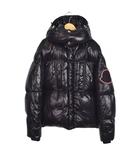 モンクレール MONCLER 17AW NAZCA ビッグロゴパッチ ダウンジャケット フード 1 黒 ブラック C20914183205 ☆AA★