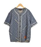 シュプリーム Supreme jacquard denim baseball jersey shirts ジャガード デニムベースボールジャージーシャツ S インディゴ RM172 ALL HDD92W ☆AA★