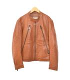 17AW 八の字ライダース レザー ジャケット シングルライダース 46 茶 ブラウン S50AM0307