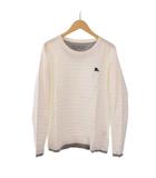 バーバリーブラックレーベル BURBERRY BLACK LABEL 刺繍 ロゴ ロング Tシャツ 長袖 2 ホワイト 白 D1P05-504-022