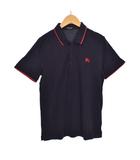 バーバリーブラックレーベル BURBERRY BLACK LABEL フロント刺繍 ポロシャツ 2 ネイビー 紺 D1P01-800-292