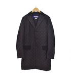 ジュンヤワタナベマン JUNYA WATANABE MAN コムデギャルソン キルティング ステンカラーコート ジャケット ロング 切替 S 黒 ブラック WN-C005 ☆AA★