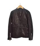 クロムハーツ CHROME HEARTS レーシング2 ダガージップレザージャケット シングル ライダースジャケット 羊革 ラムレザー XS 黒 ブラック ☆AA★